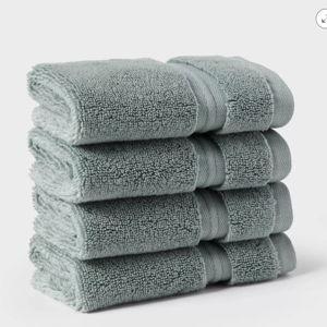 Spa Plush 4pk Washcloth Set - Threshold™: Sage Green