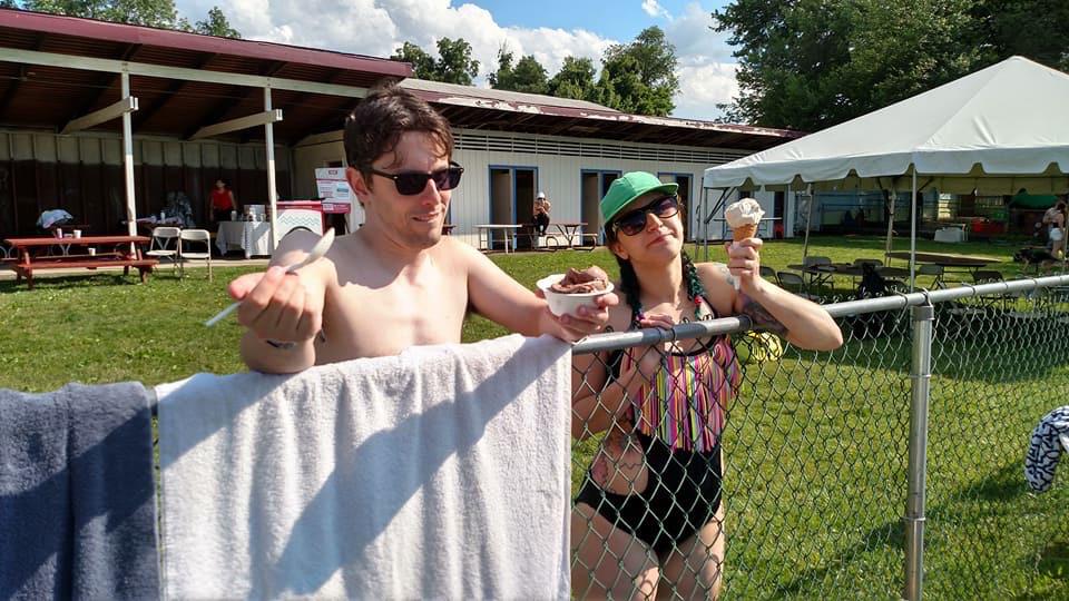 Ice cream by the pool party at East Coast Derby X-travaganza. April 2017: Feasterville, PA.