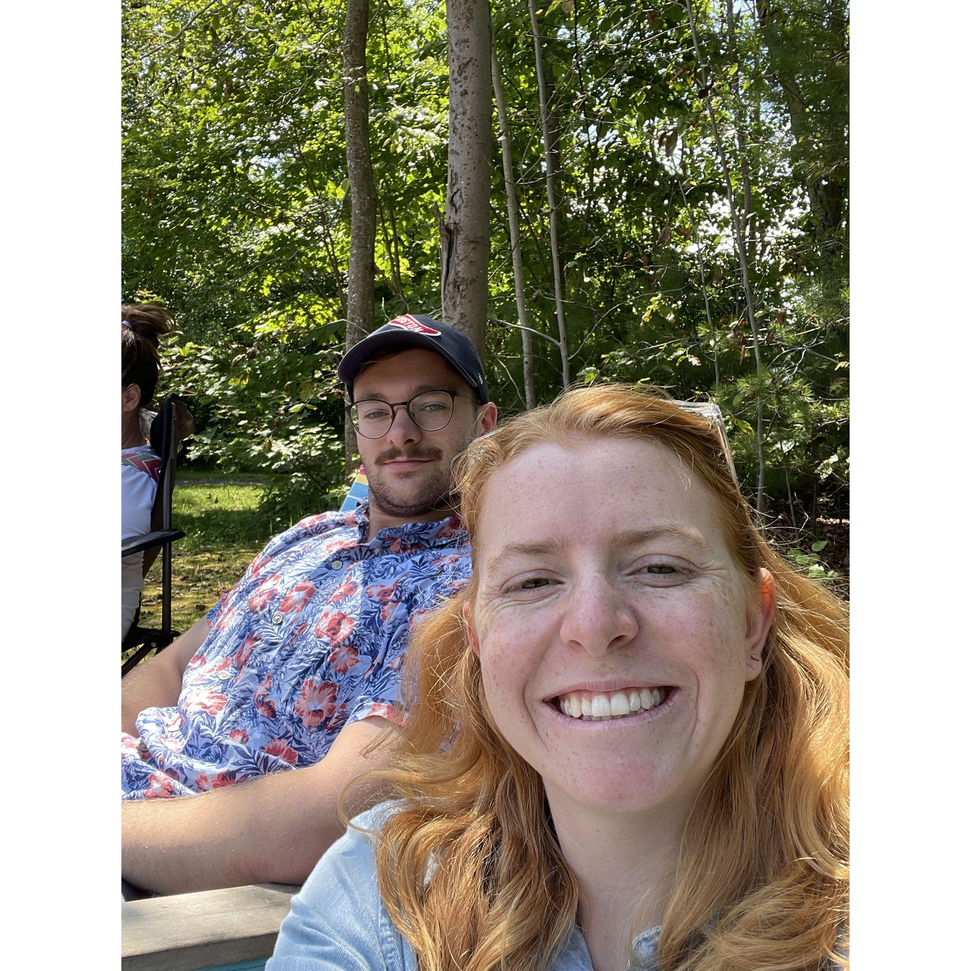 Watching father of bride play some pickle ball