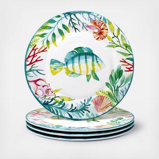 La Mer Melamine Salad Plate, Set of 4