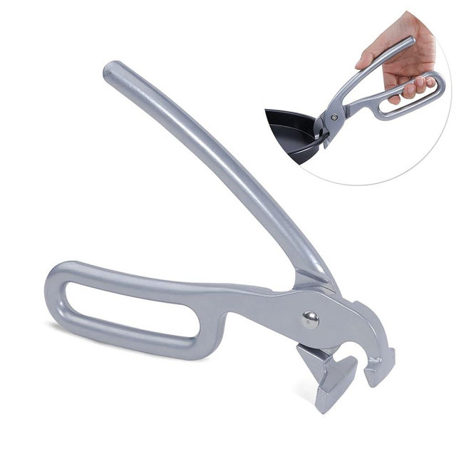 SHANGPEIXUAN Pizza Pan Gripper for Deep Pizza Pans,Heavy Duty Cast Aluminum Pan Tongs,Great for Pulling Hot Pizza Pan out of the Microwave,Oven … …