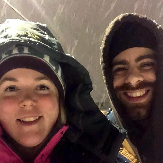 A snow storm in Maine