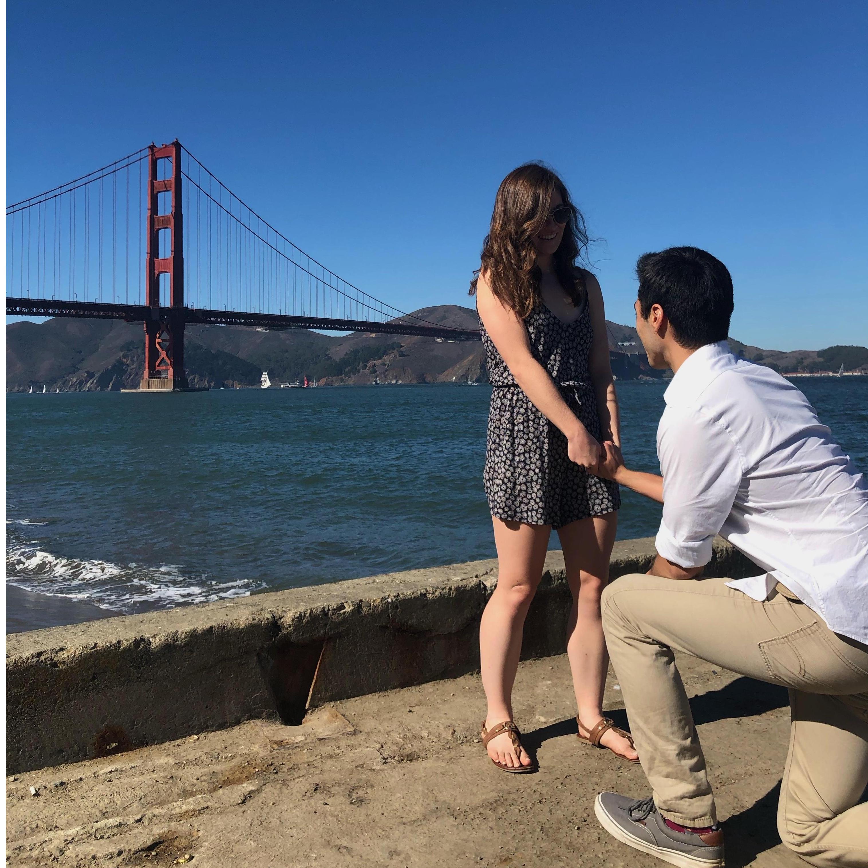 Proposal at Crissy Field, SF