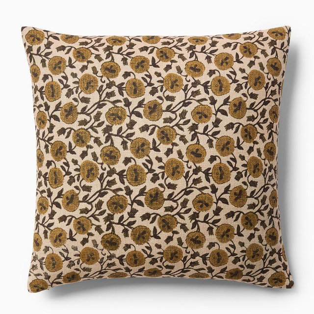 Laney Floral Pillow Cover 20"x20" Honey