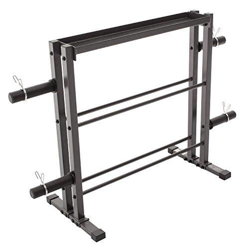 Marcy Combo Weights Storage Rack for Dumbbells, Kettlebells, and Weight Plates DBR-0117