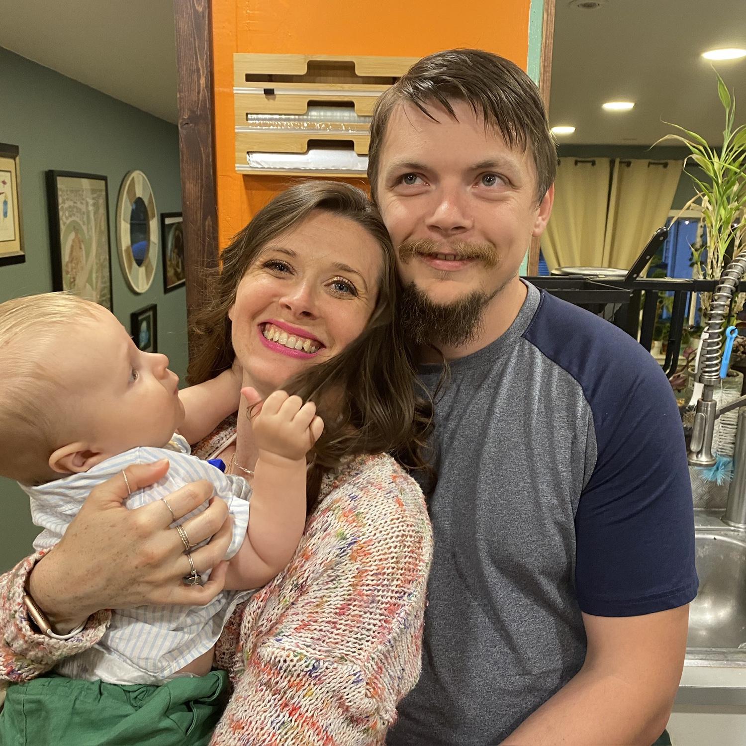 Ryan and Beth with Baby Miguelito Duque at Robbie The Fire's Porch Tour! Foreshadowing????