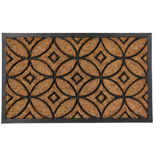 Northlight Wedding Ring Coir Non-Skid Doormat - 30" x 18"