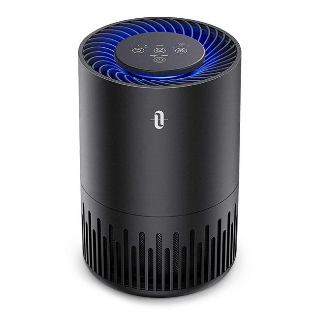 TaoTronics HEPA Air Purifier for Home, Allergens Smoke Pollen Pets Hair, Desktop Air Cleaner with True HEPA Filter, Sleep Mode, Night Light, Odors Dust, Bedroom Office.