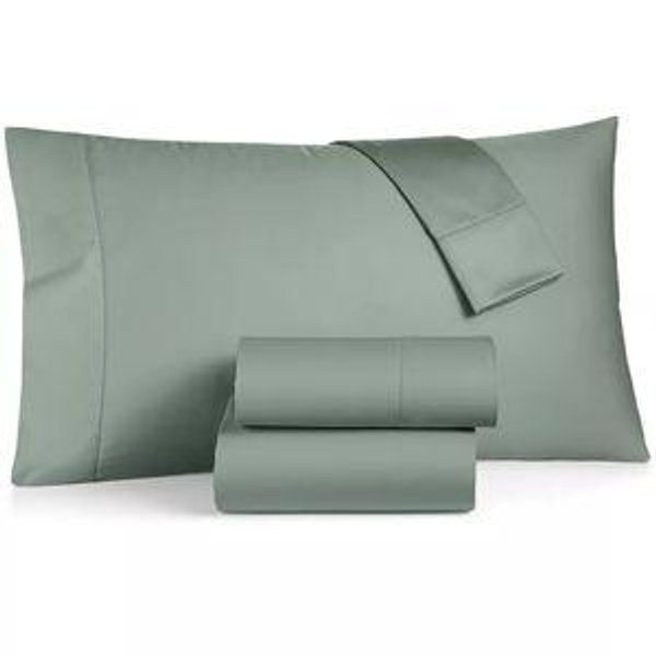 Charter Club Damask Solid 550 Thread Count 100% Cotton Sheet King Set in Moss