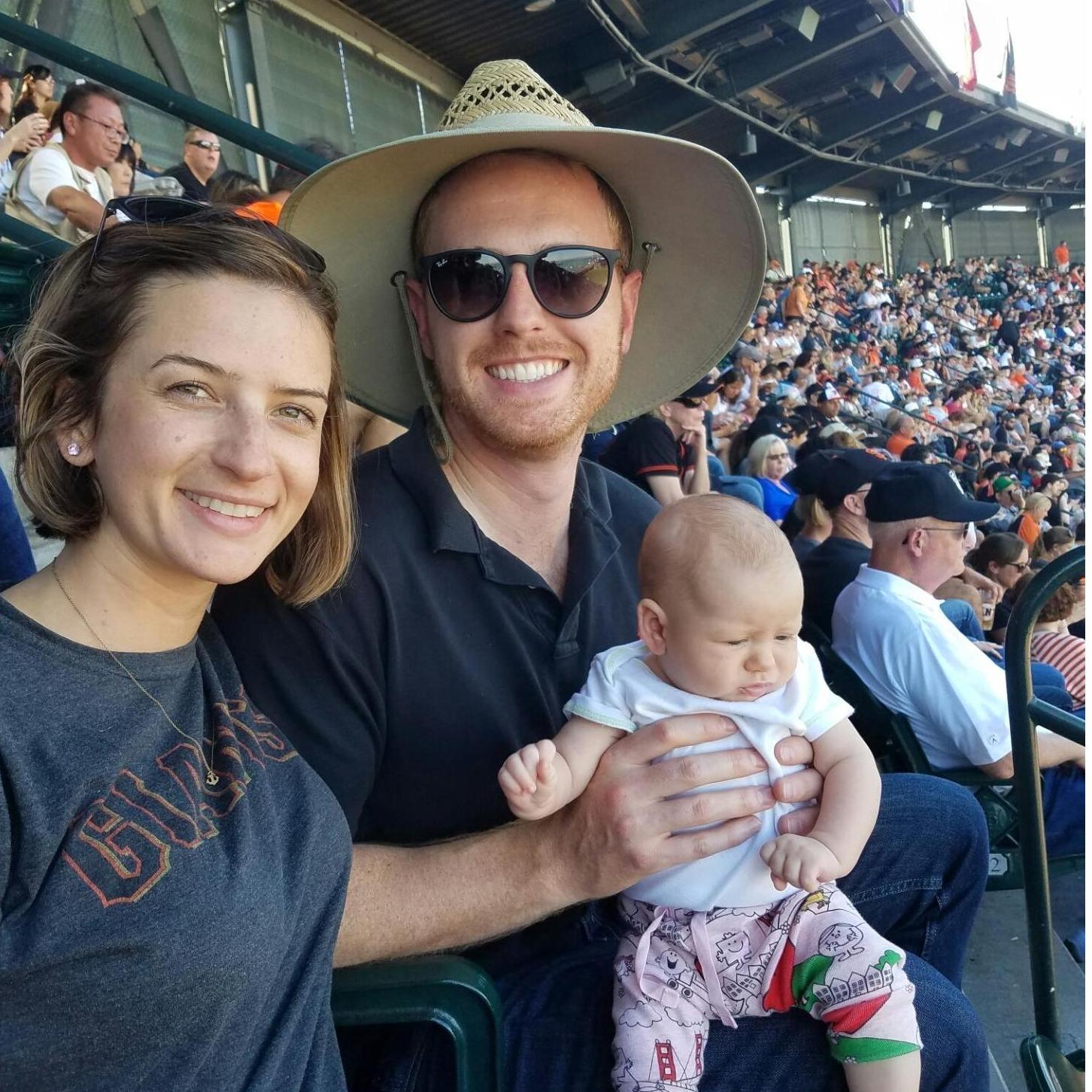Die hard baseball fans (Dani, Chris, Bailey)