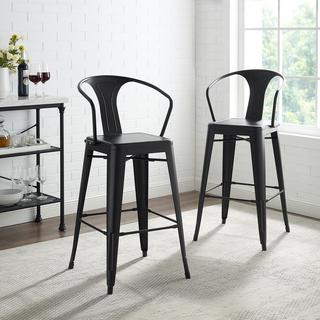 Amelia 2-Piece Metal Bar Height Bar Stool Set