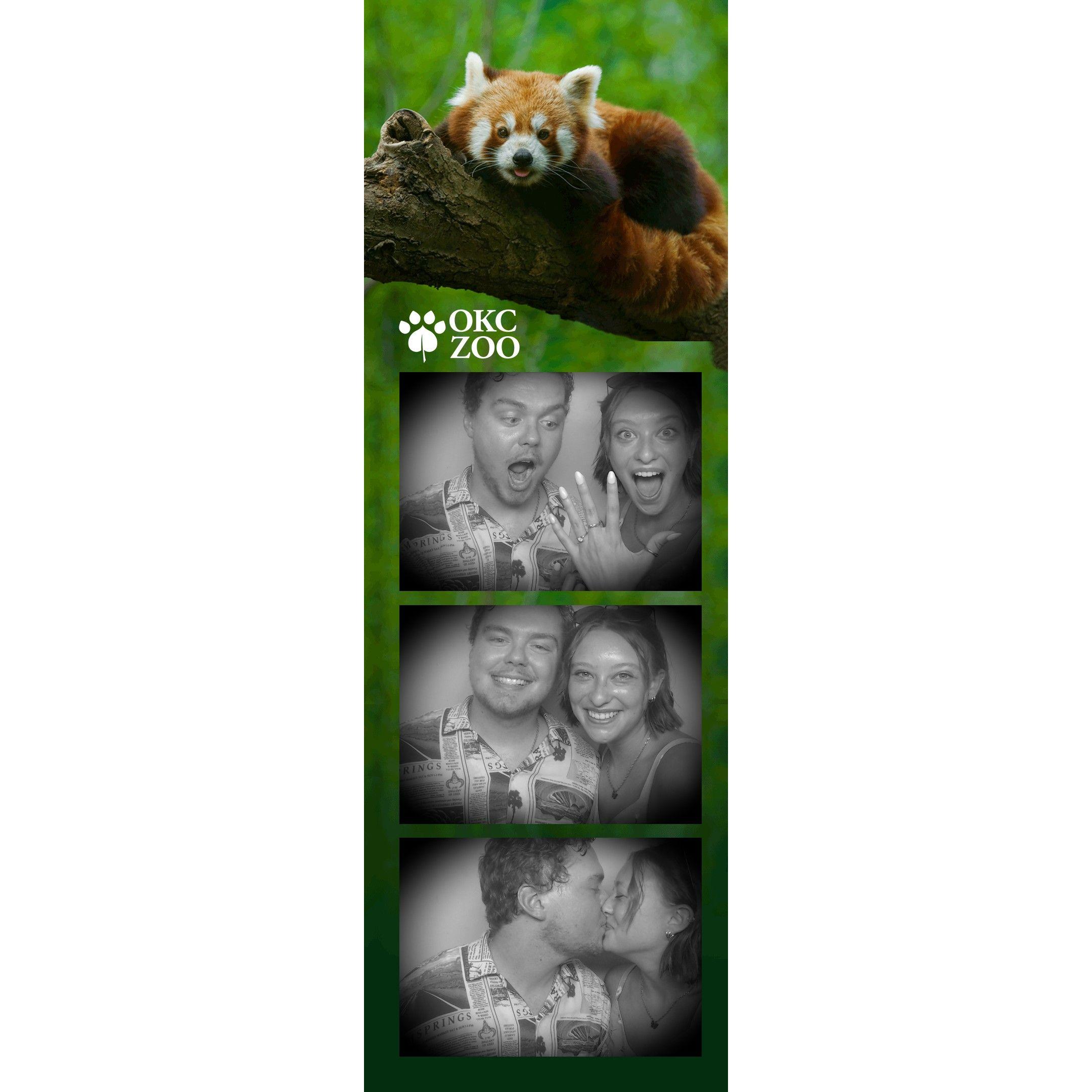 The OKC Zoo's photobooth after the proposal! (August 2024)