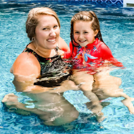 Swimming on our wedding day!