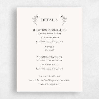 Beige Floral Wedding Enclosure - Brooklea