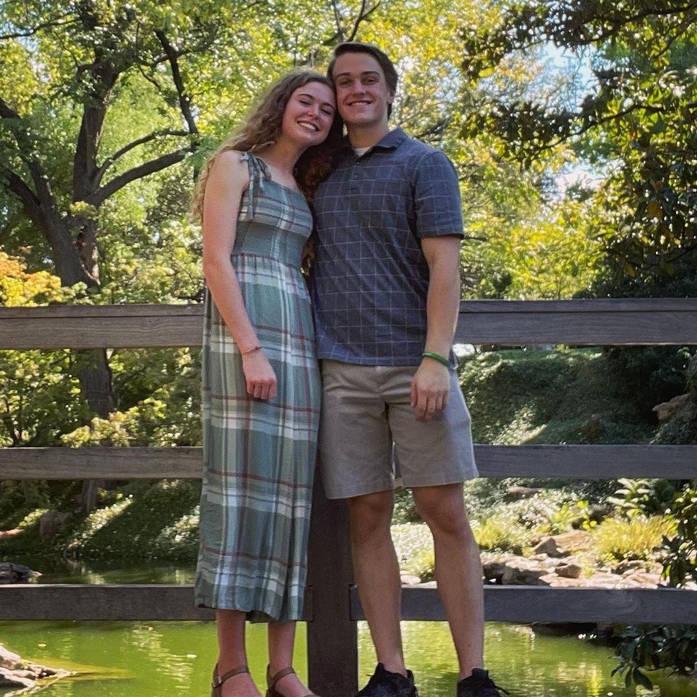 The first picture we took together that wasn't a selfie! Dressed up and went to the Botanic Gardens
