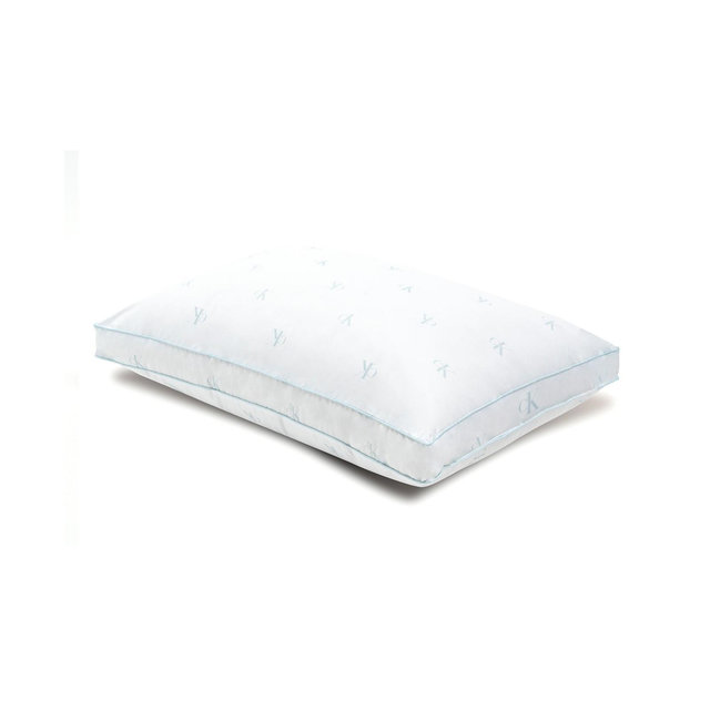 Calvin Klein Monogram Logo Density Collection Cotton X-Firm Pillow, King