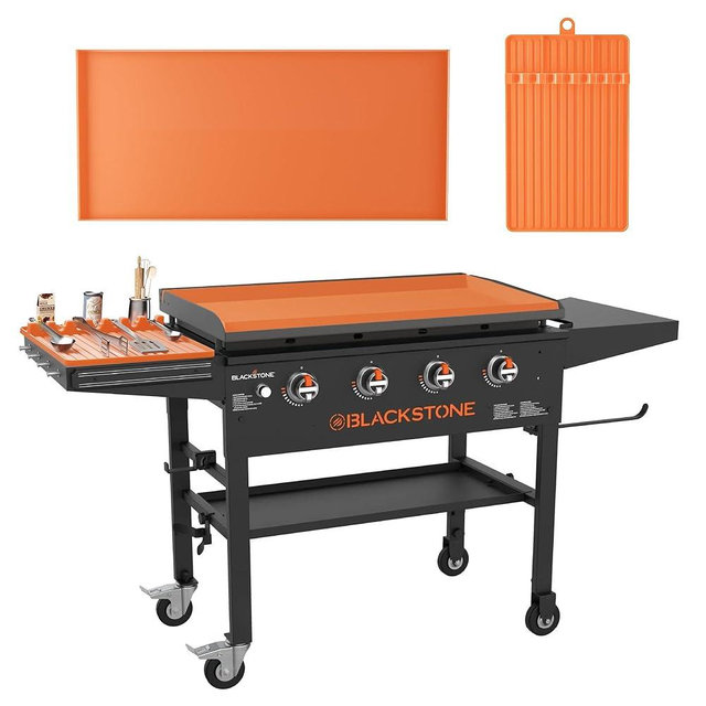 36" Silicone Griddle Cover for Blackstone and 16" Griddle Tools Mat for Blackstone,Food Grade Silicone Mat |Thick & Heavy-Duty Full Wrap-Around Protection | Anti-Dirt & Rust (36 inches + 16 inches)