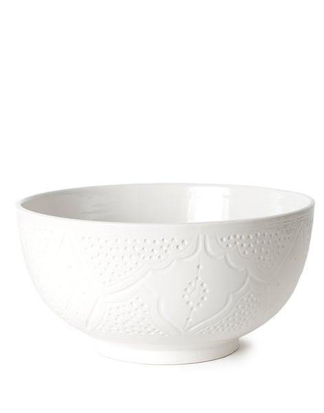 Jumbo Ceramic Salad Bowl - White