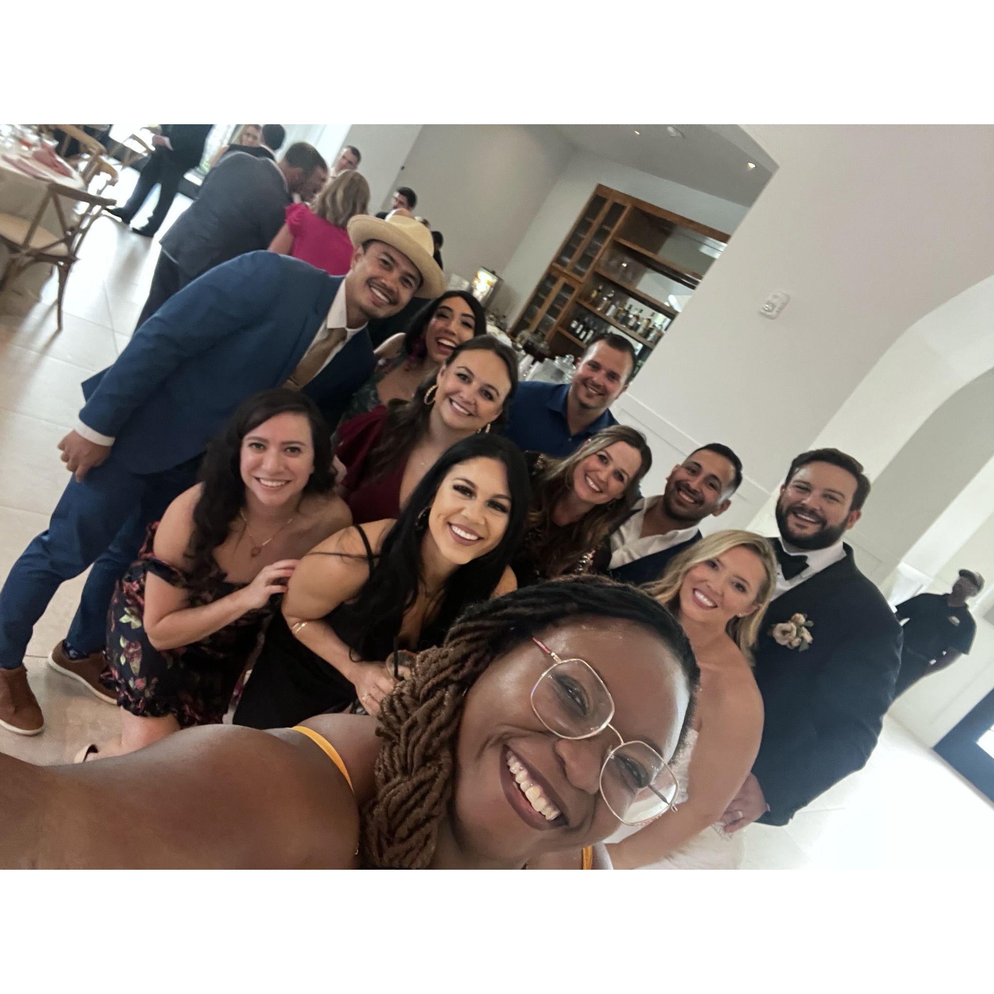 Group photo at the same wedding!