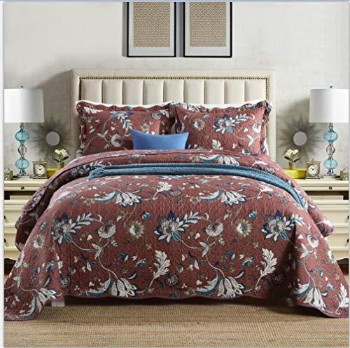 nordmiex Cotton Bedspread Floal Quilt Set,Queen Size,Ultra Soft Bed Quilts Quilted Coverlet,Bloom