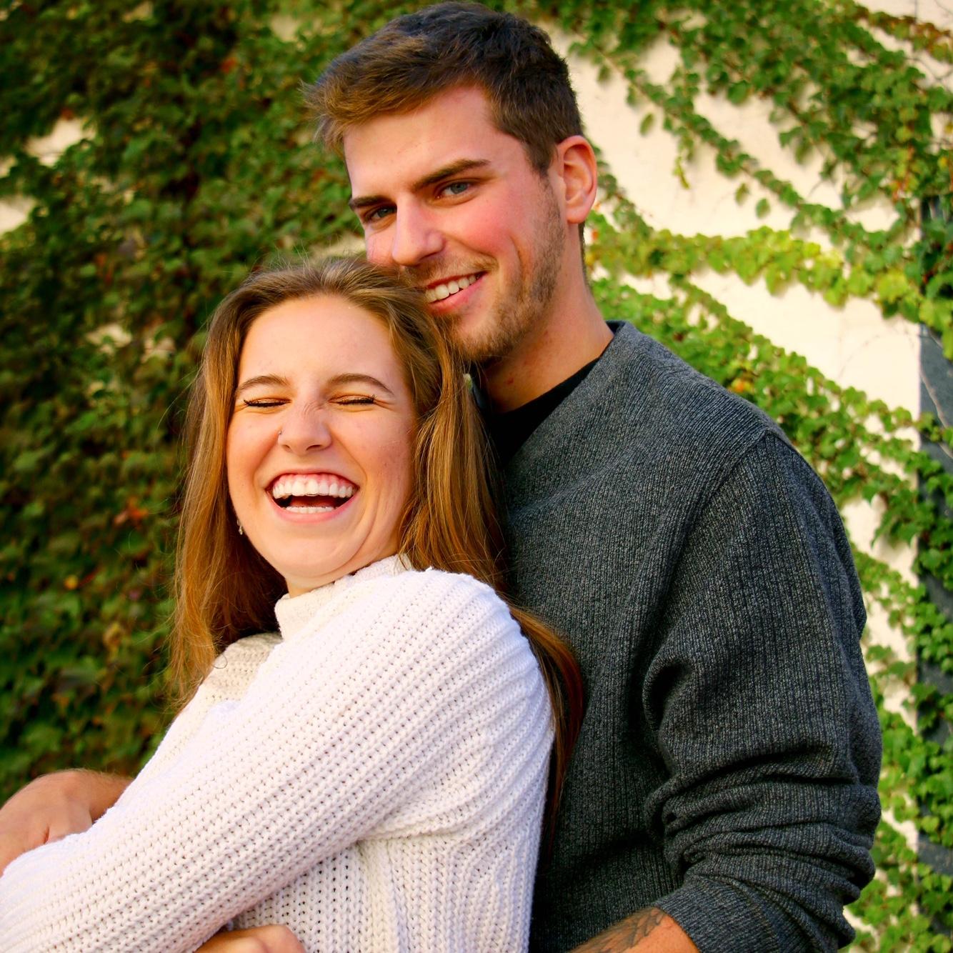 laughing because he burped