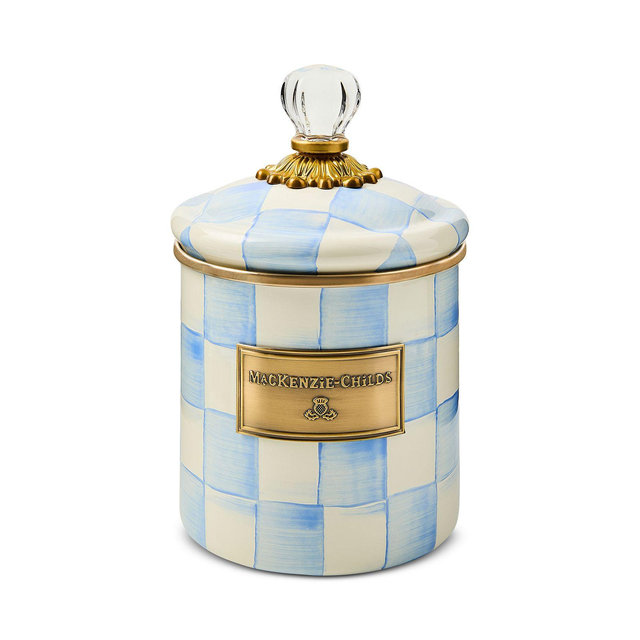 MacKenzie-Childs Sky Check Small Canister