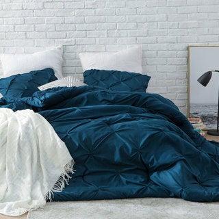 BYB Nightfall Navy Blue Pin Tuck Comforter Set