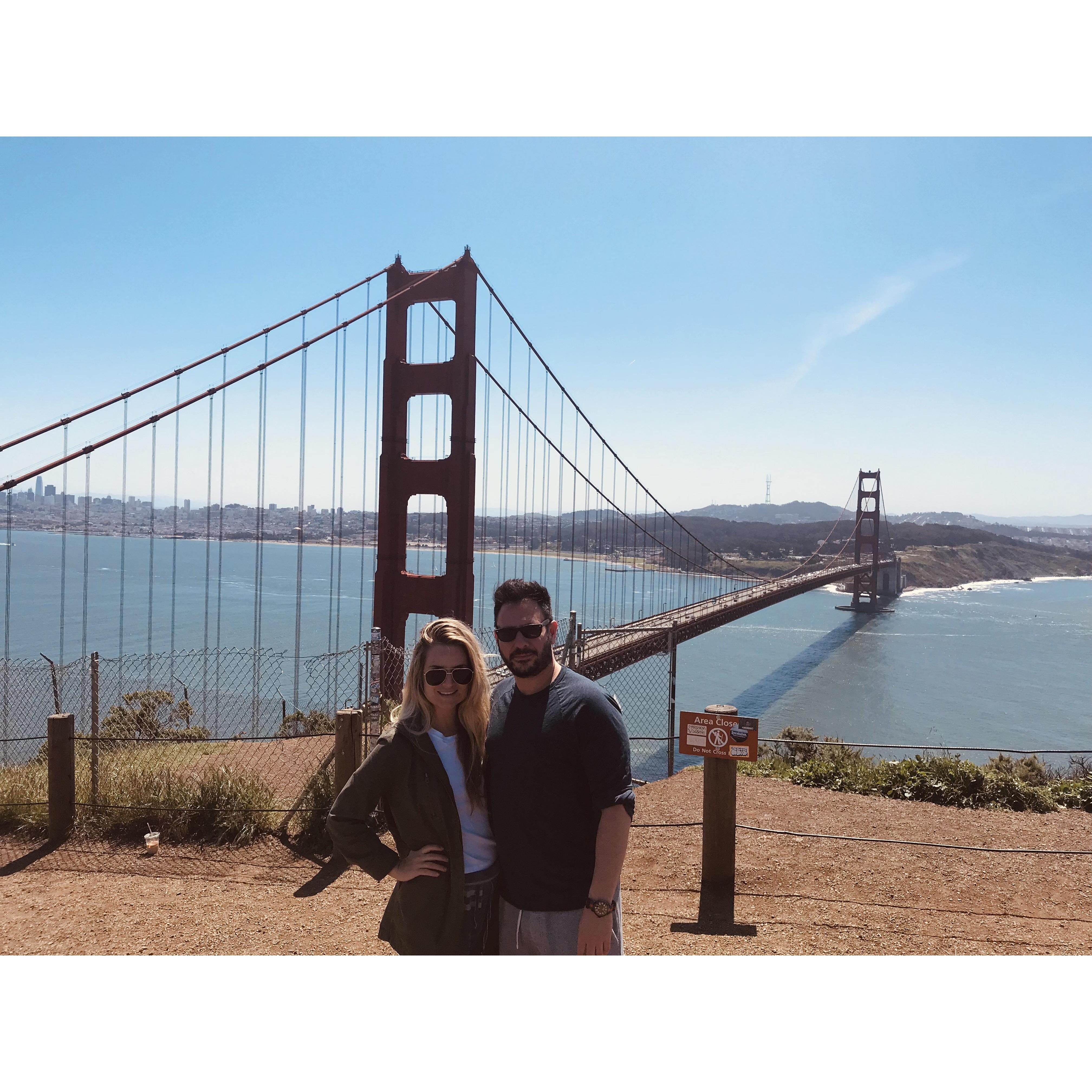 San Fran bridge, mid-way through our epic West Coast trip!