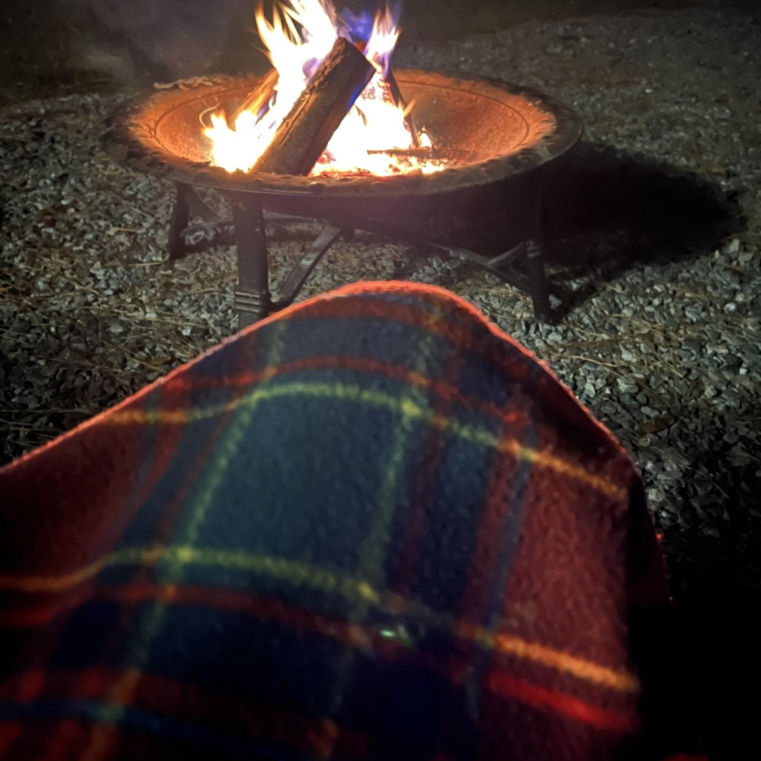 Dave and Allison were generously gifted a fire pit by his sister and brother-in-law!