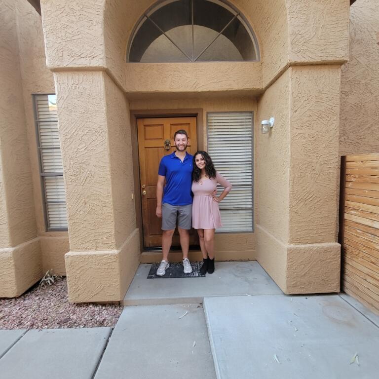 2021- First photo with a home that’s all ours. We’re Homeowners!