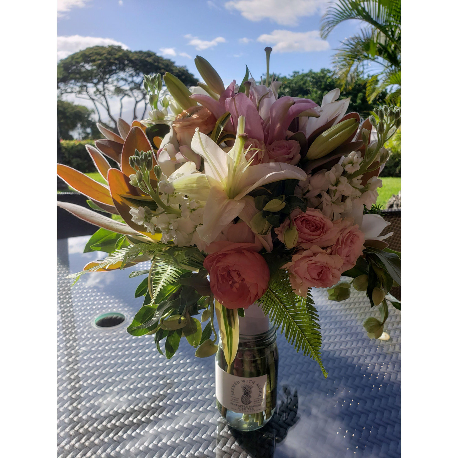 Let's get married!!  I loved this boquet so much.  I had Lillies added to represent the pretty girl that could not be with us