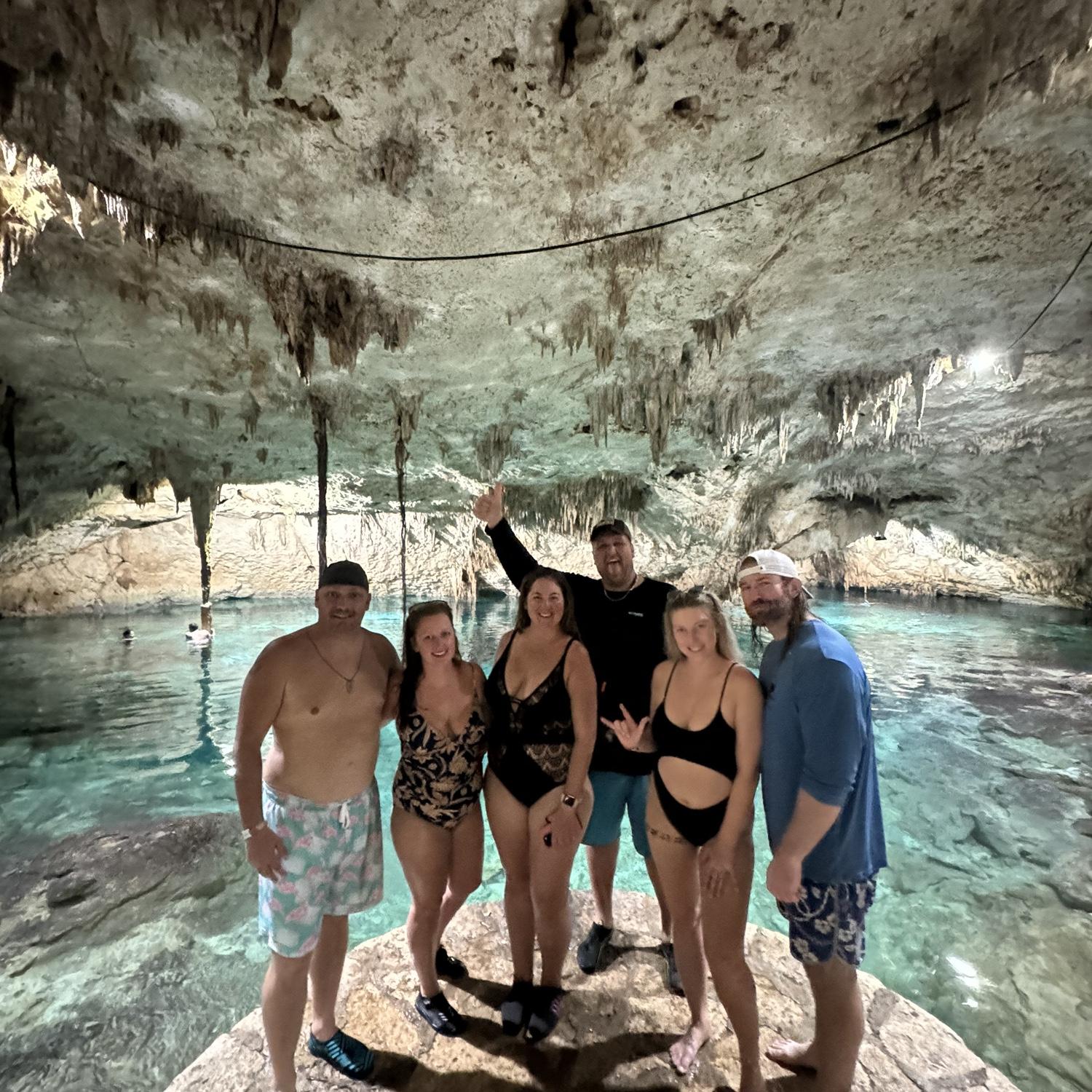 Underground cave Cenote in Mexico
