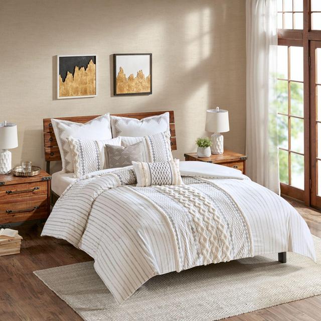 INK+IVY Imani 3-Piece Cotton King/California King Comforter Mini Set in Ivory
