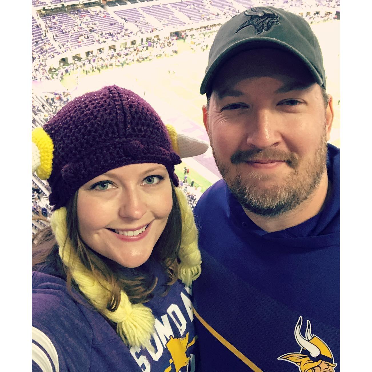 One of our favorite past times - whether in our living room, with friends or at US Bank Stadium! Skol!
