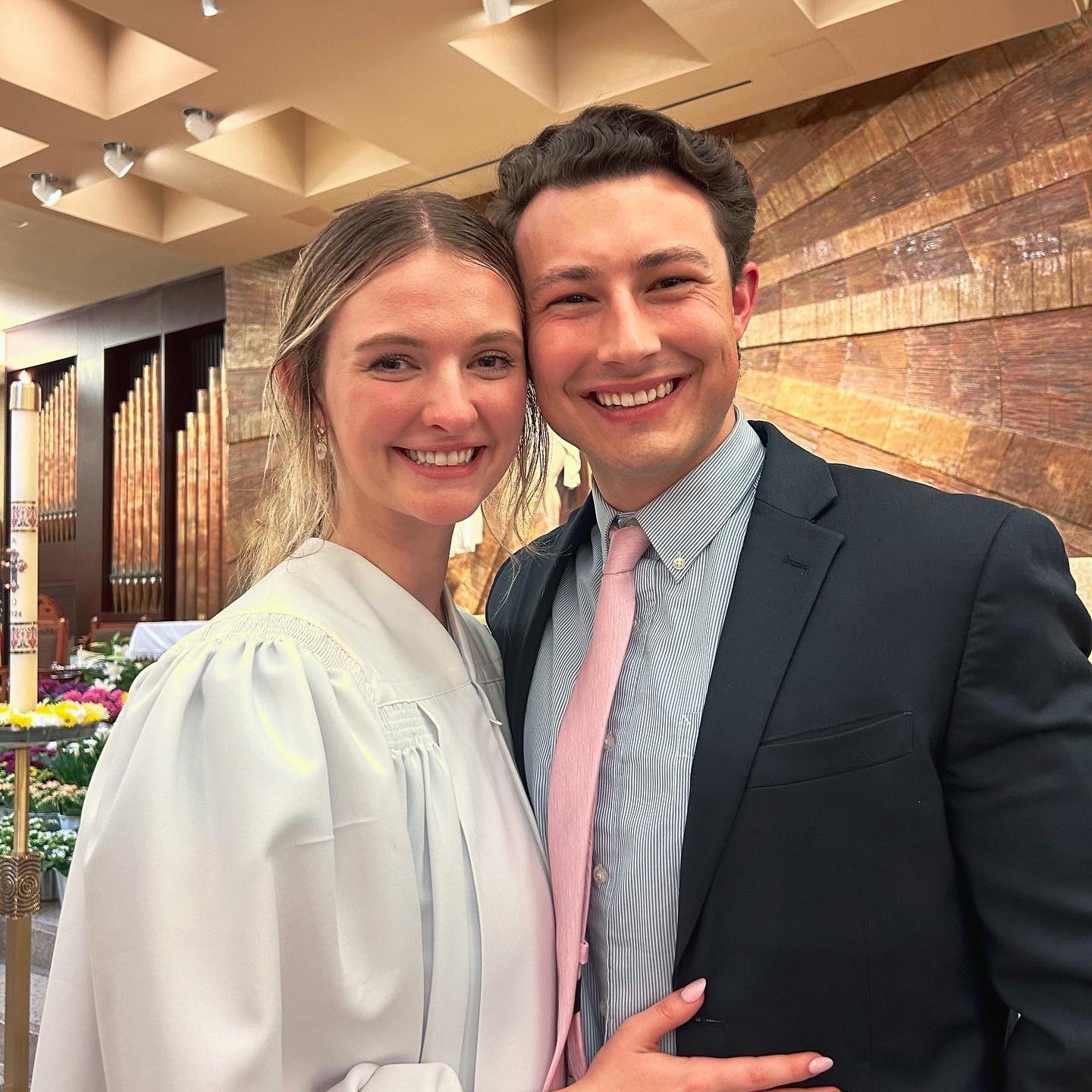 When Sara got baptized and confirmed into the Catholic Church!