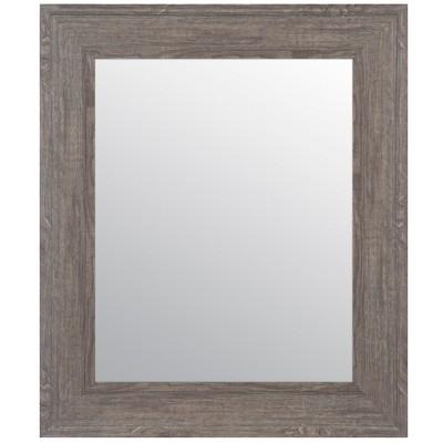 16"x20" Woodgrain Framed Accent Wall Mirror Gray - Gallery Solutions