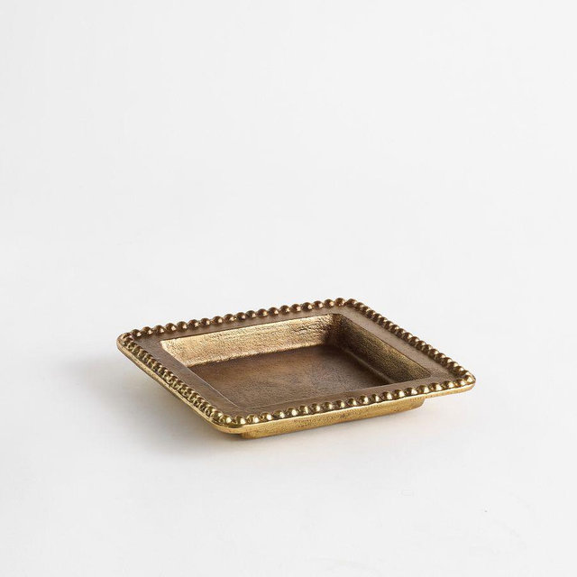 Beaded – Brass Tray – X-Small