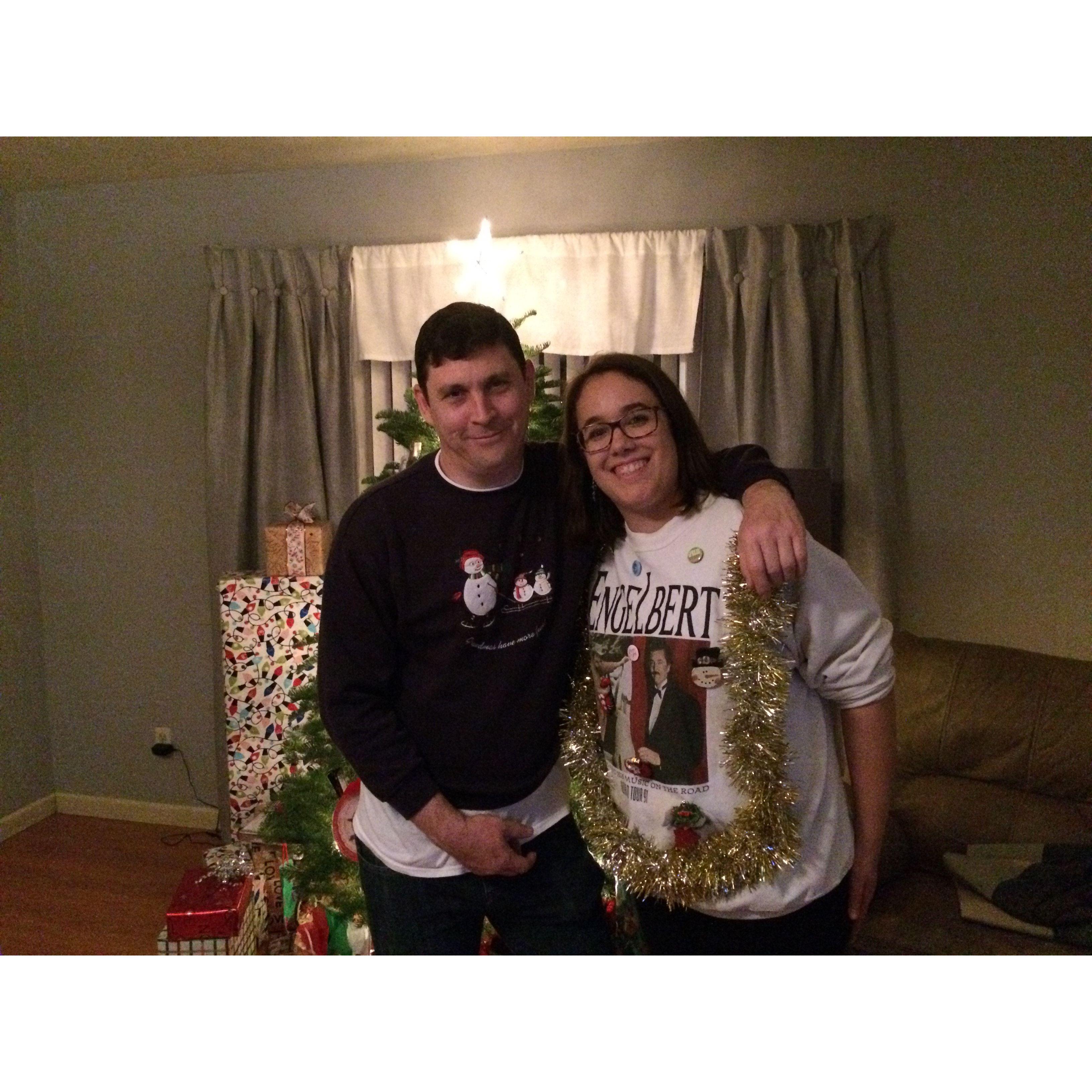 At the Saenz family Christmas party!