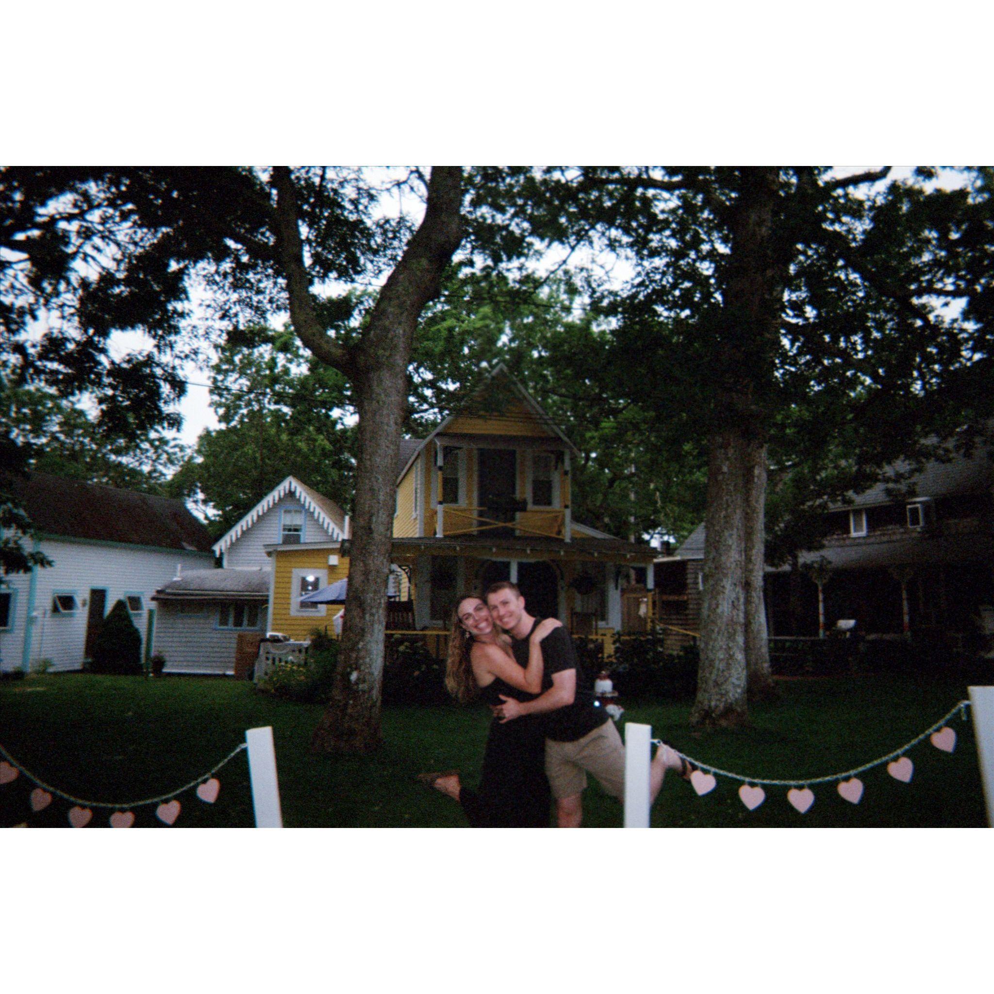 Taken just before Erin & Pat left for their date where Pat proposed!