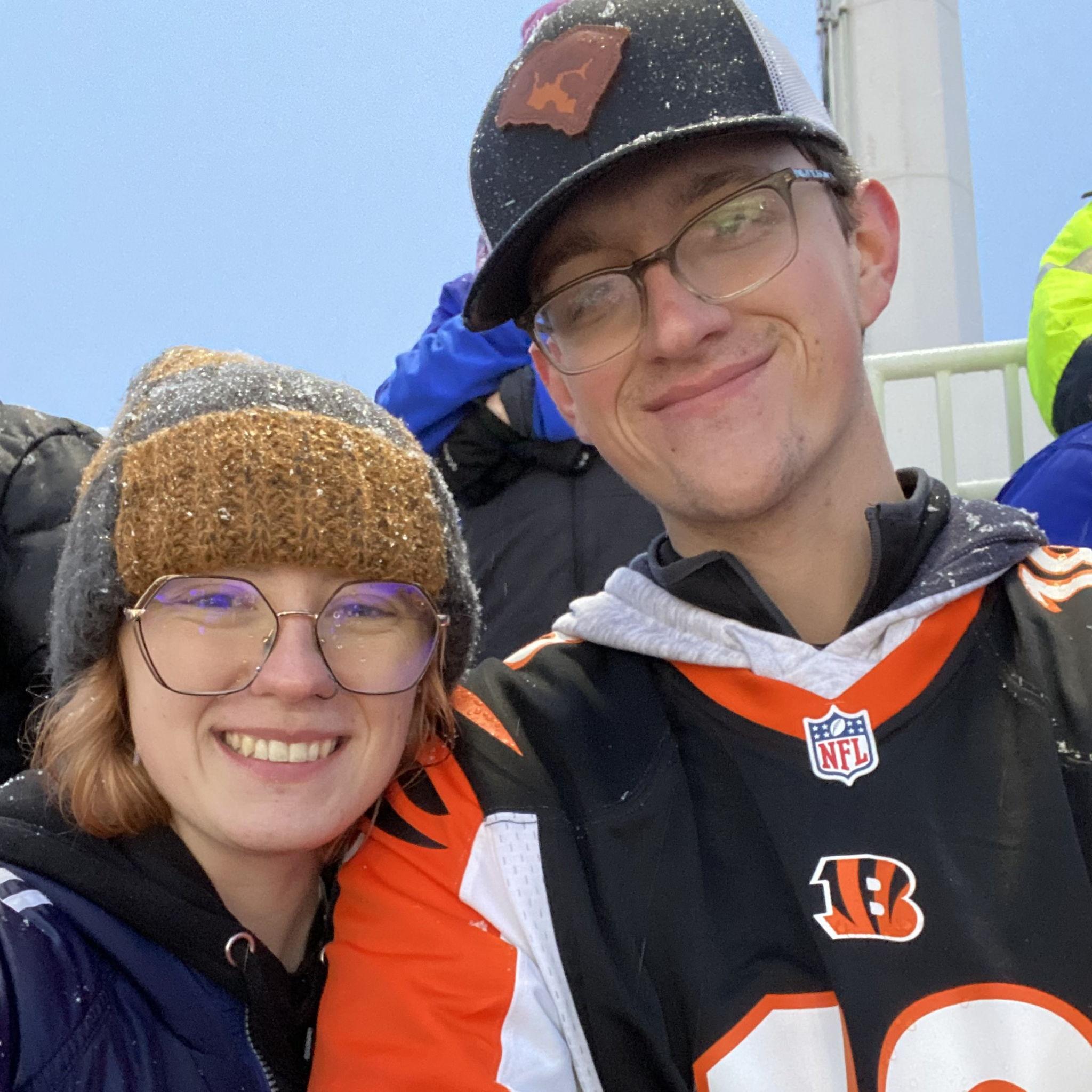 The Bills-Bengals playoff game from 2023!! Fun fact, Bailey and Ethan day tripped this! 16 hours of drive time total.