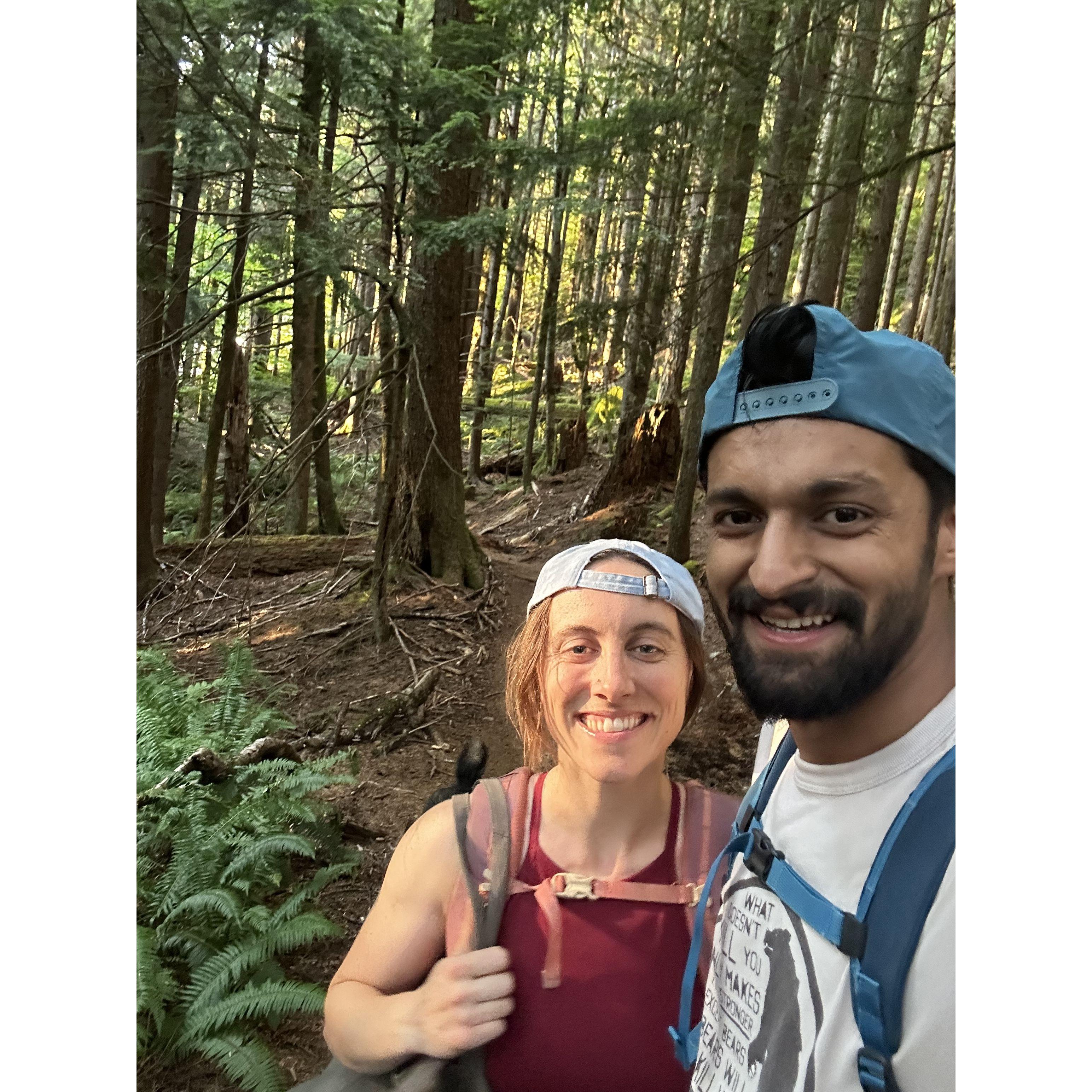 In the woods - climbing