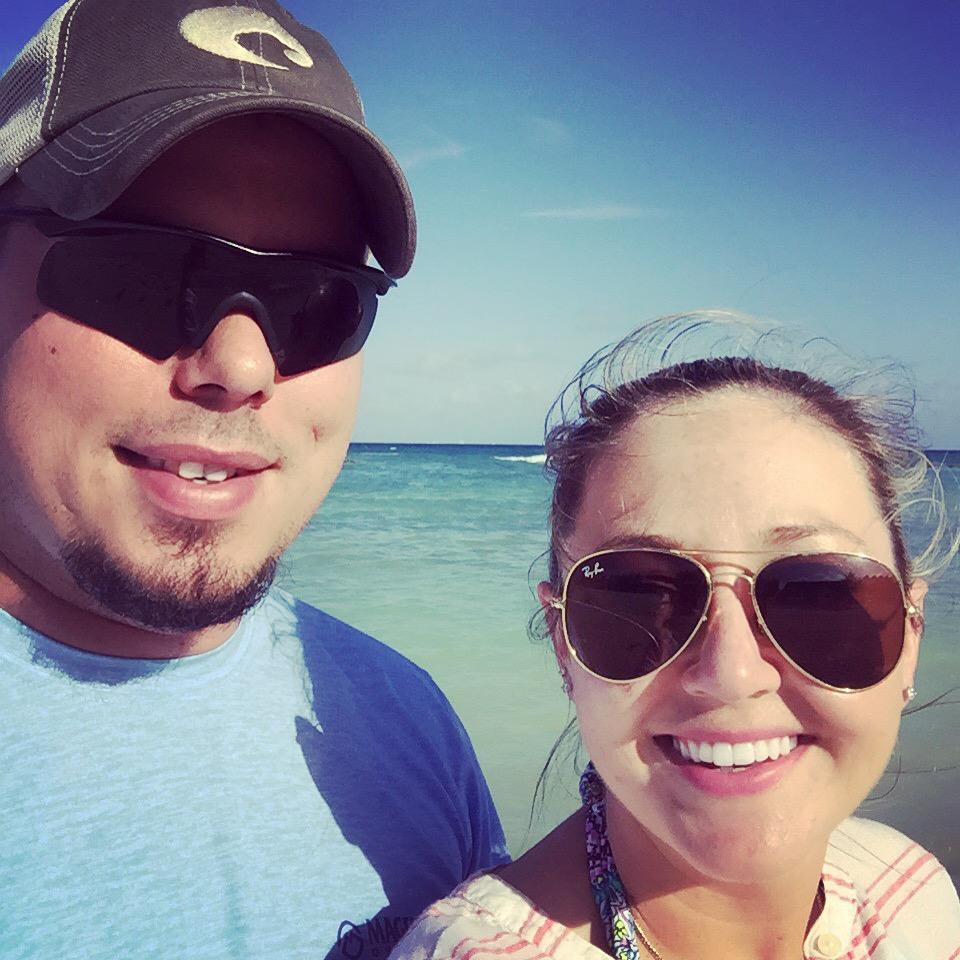 First trip our of the country together. Landed and had to get our toes in the sand in Playa del Carmen. May 2016