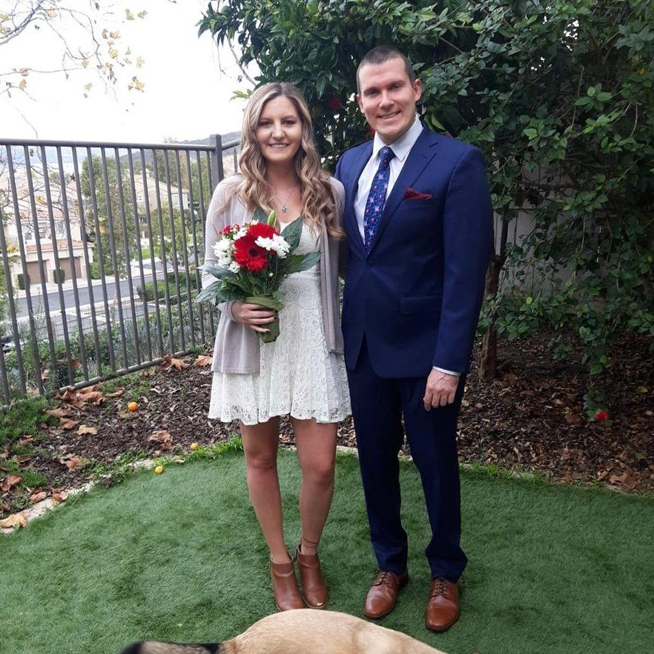 We got officially married at the courthouse in December 2021