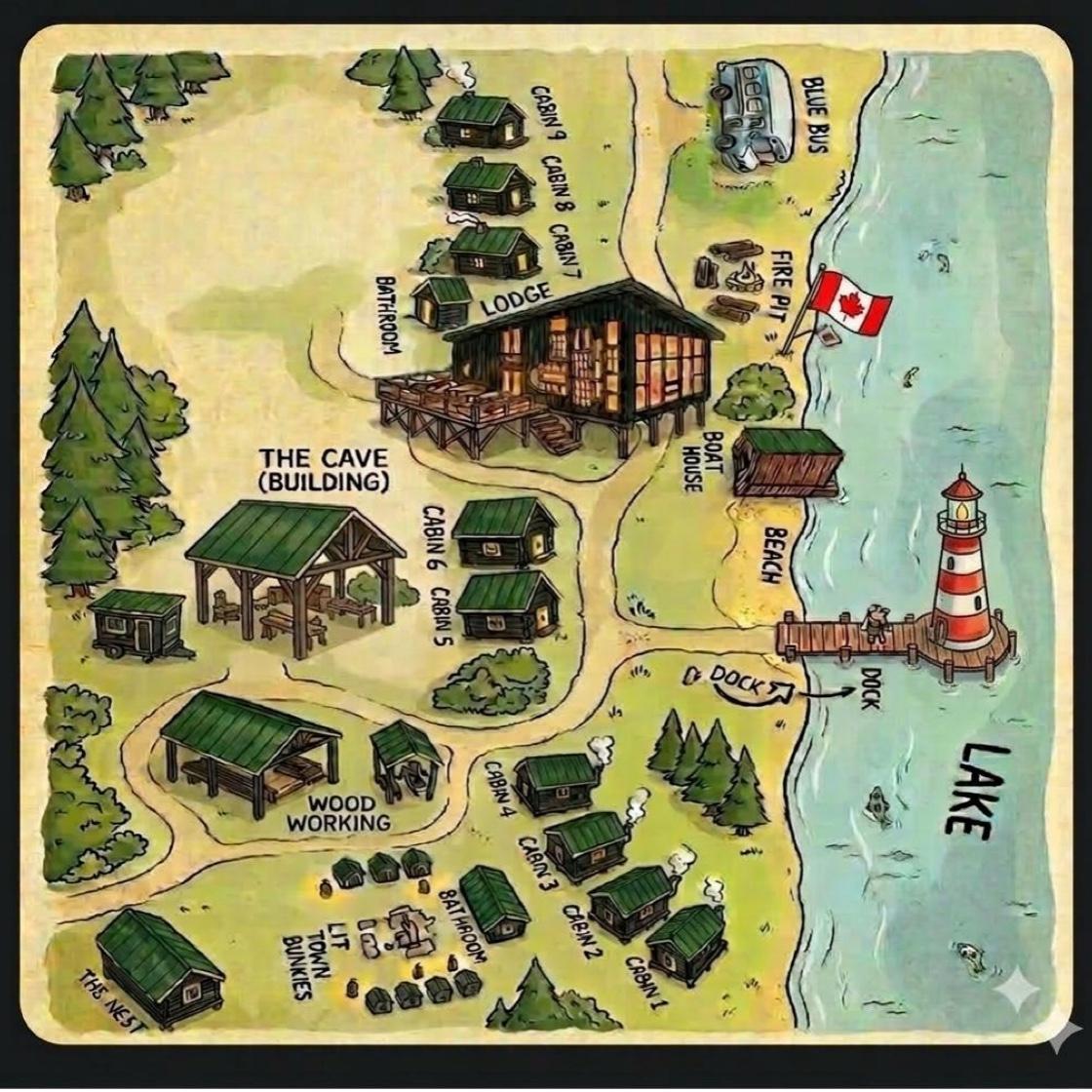 Map of the camp