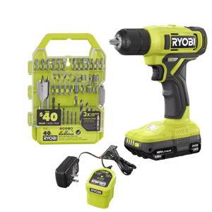 ONE+ 18V Cordless 3/8 in. Drill/Driver Kit with 1.5 Ah Battery, Charger, and Drill and Impact Drive Kit (40-Piece)