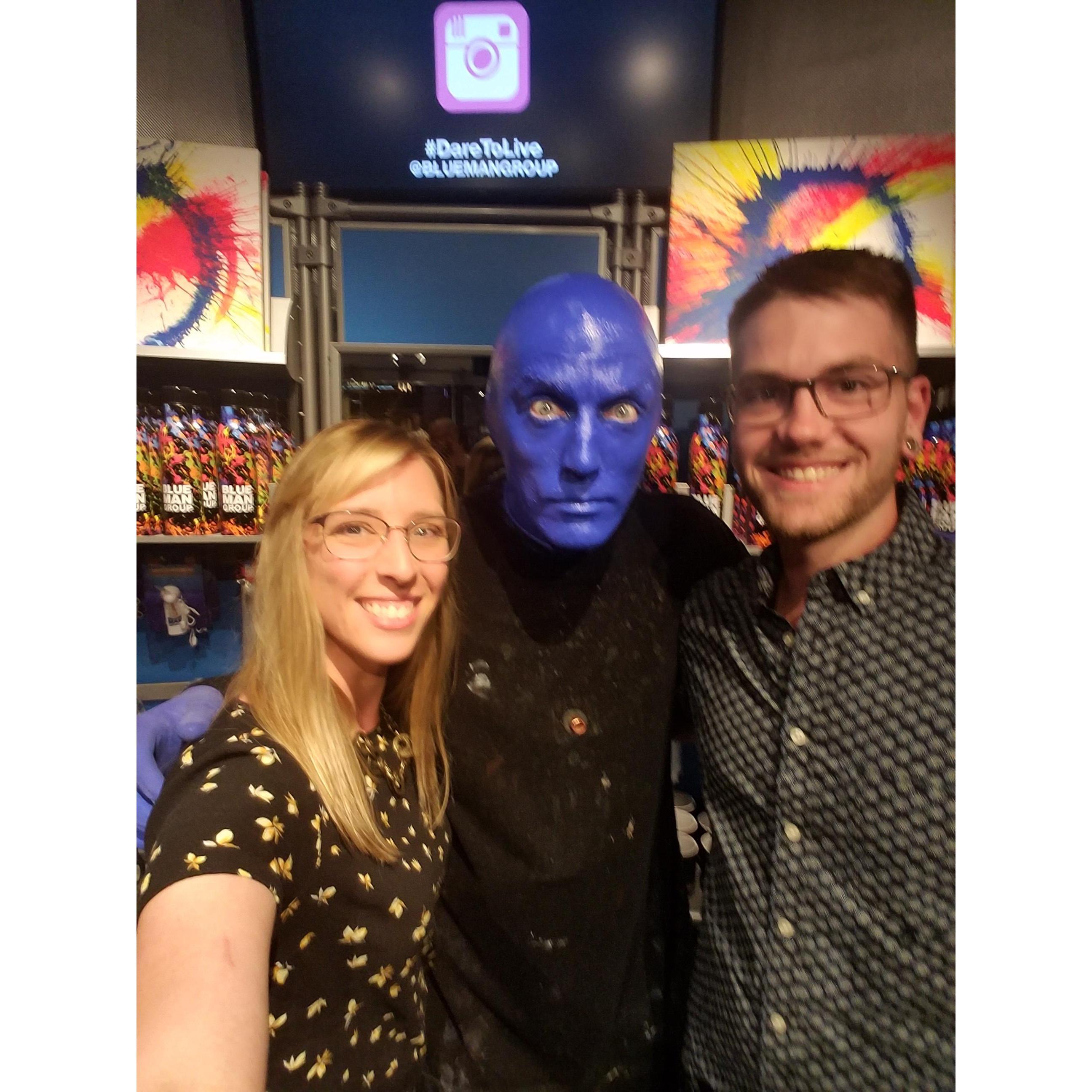 Blue Man Group show in Las Vegas