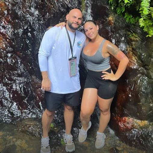 Our first hike in El Yunque .