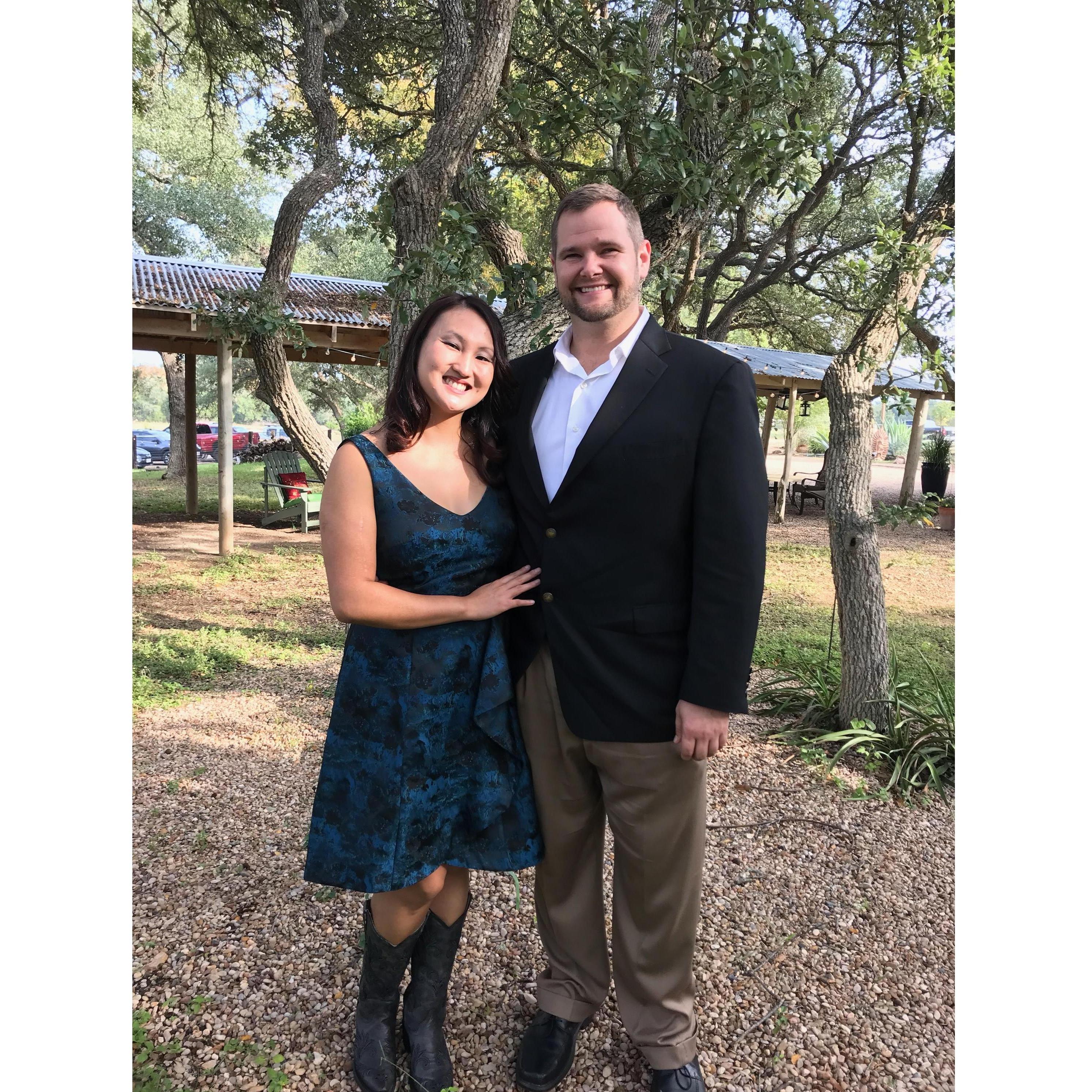 Our first trip together out to Texas for a family wedding!