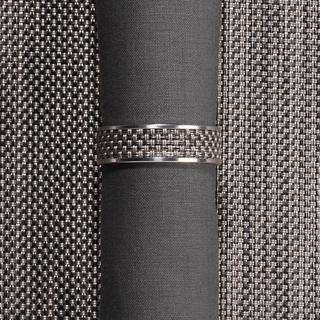 Mini Basketweave Napkin Ring, Set of 4