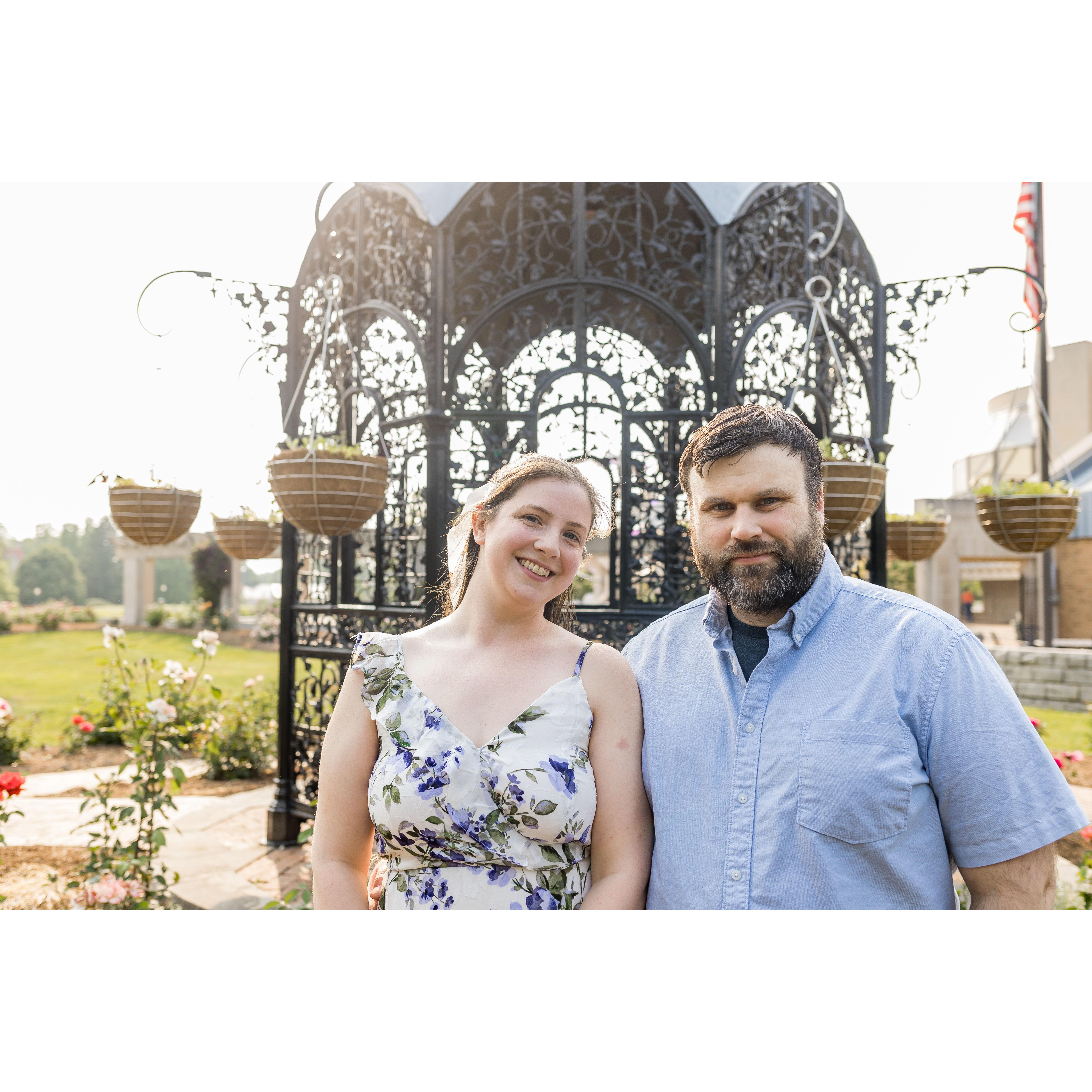 We did an Engagement photo shoot through Minnetrista's paths and gardens in June of 2023.